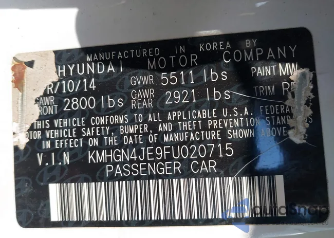 KMHGN4JE9FU020715: 44370190