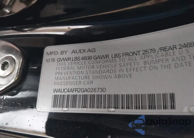 WAUC4AFR2GA026730: 44370276
