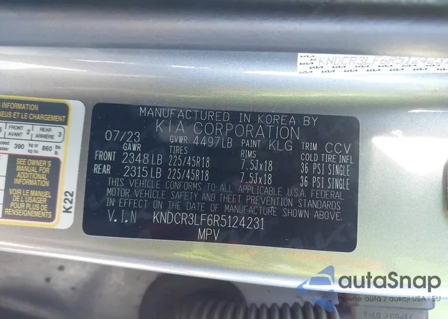 KNDCR3LF6R5124231: 44369558