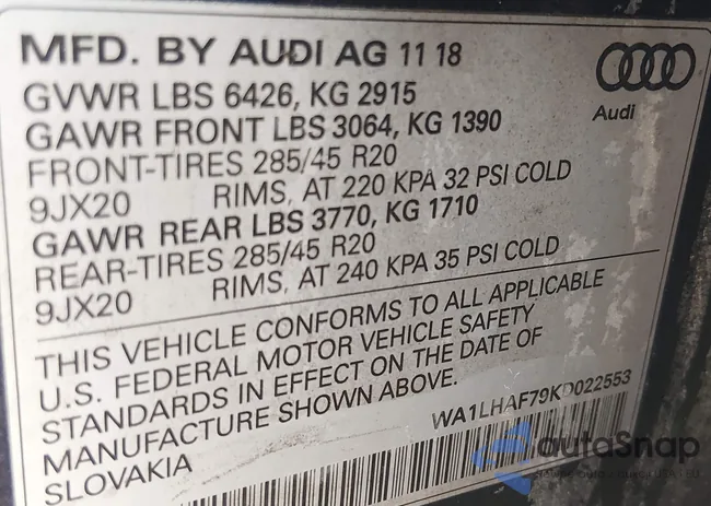 WA1LHAF79KD022553: 44369839