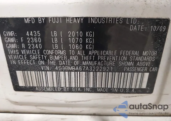 4S3BMBA67A3222921: 44369902