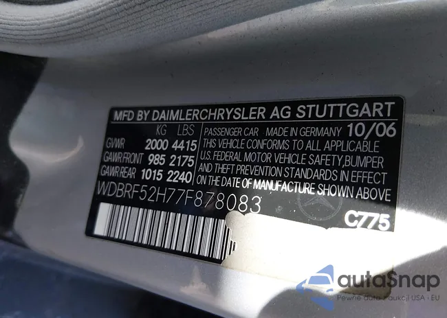 WDBRF52H77F878083: 44370961