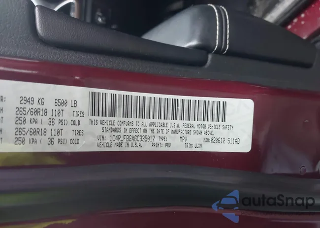 1C4RJFBGXGC335017: 44371009