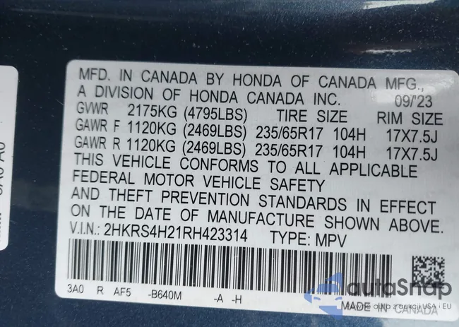 2HKRS4H21RH423314: 44371309