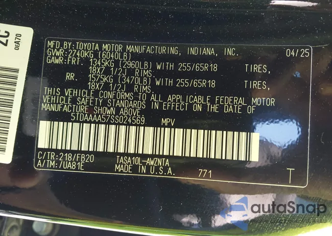 5TDAAAA57SS024569: 44371493