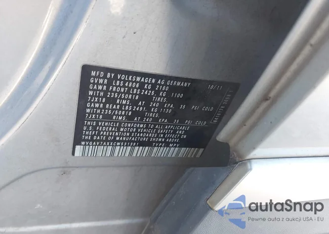 WVGAV7AXXCW531391: 44370615