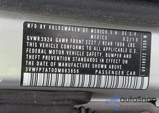 3VWFP7AT0DM663656: 44370632