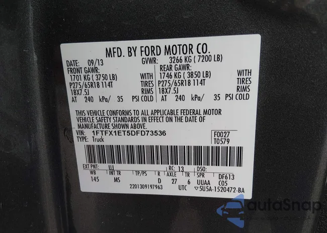 1FTFX1ET5DFD73536: 44370648