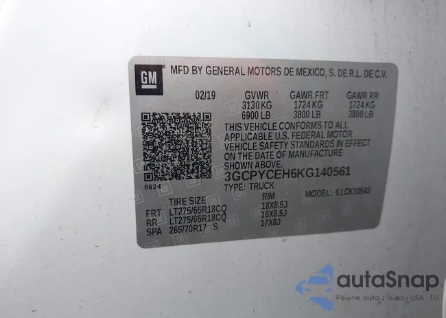 3GCPYCEH6KG140561: 44370711