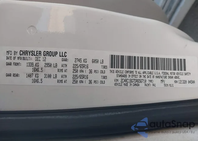 2C4RC1BG7DR656710: 44370764