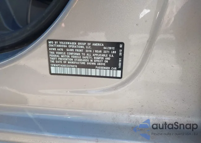 1VWAP7A30CC078070: 44370910