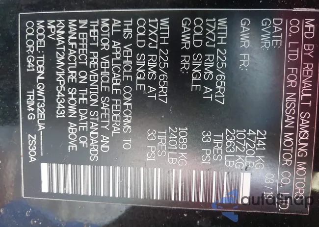 KNMAT2MV1KP543431: 44372237