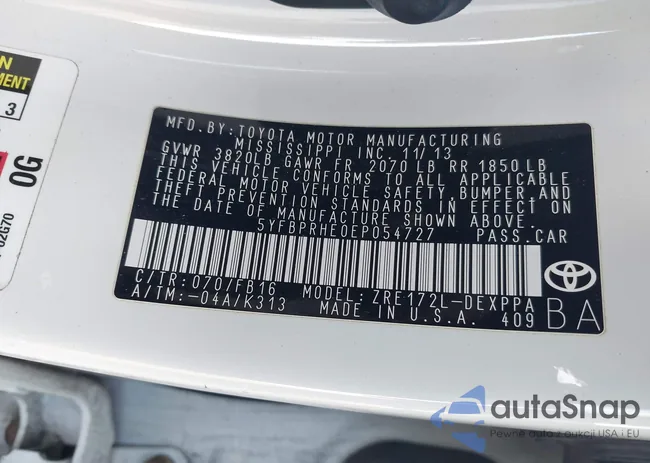 5YFBPRHE0EP054727: 44372258