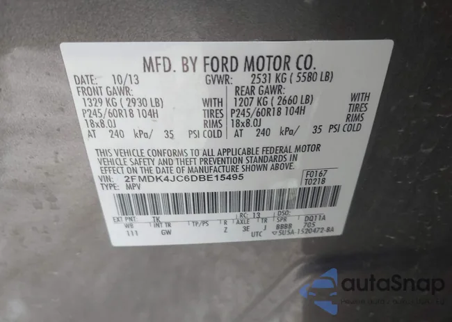 2FMDK4JC6DBE15495: 44372359