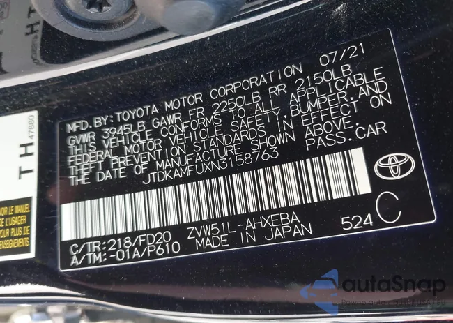 JTDKAMFUXN3158763: 44372377