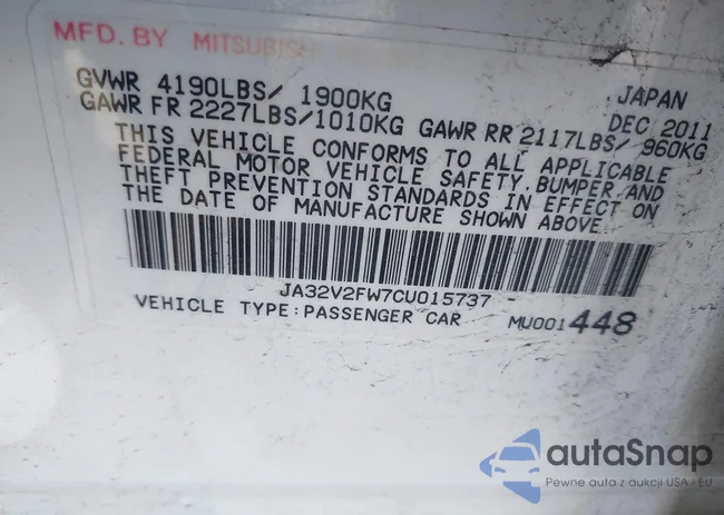 JA32V2FW7CU015737: 44372414