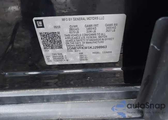 1GNEVFKW1KJ298963: 44371554