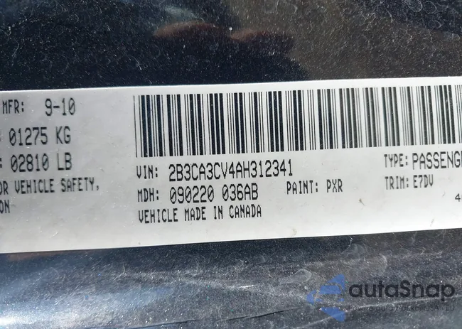 2B3CA3CV4AH312341: 44371630