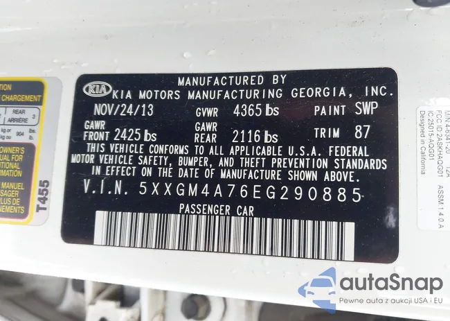 5XXGM4A76EG290885: 44373134