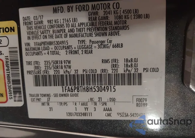 1FA6P8TH8H5304915: 44373233