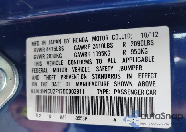 JH4CU2F47DC003911: 44373297