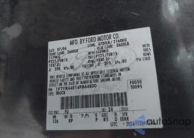 1FTYR44E14PB64800: 44373317