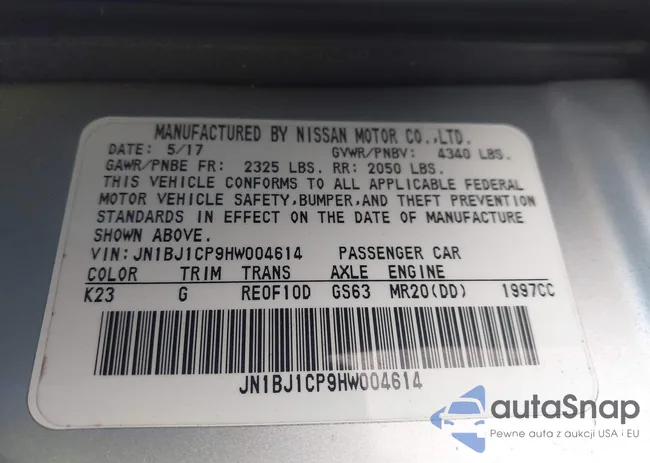 JN1BJ1CP9HW004614: 44373423