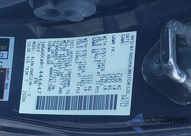 1N6AD0CW8CC446647: 44373429