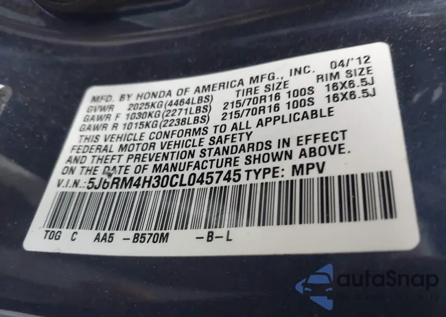 5J6RM4H30CL045745: 44373461