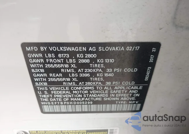 WVGEF7BP0HD005299: 44372560