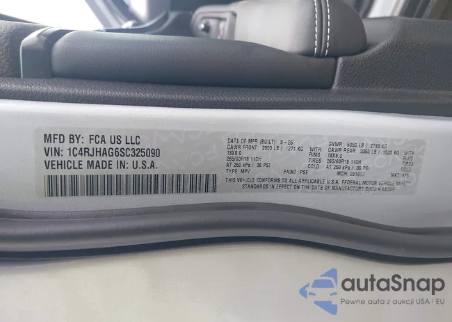 1C4RJHAG6SC325090: 44372642