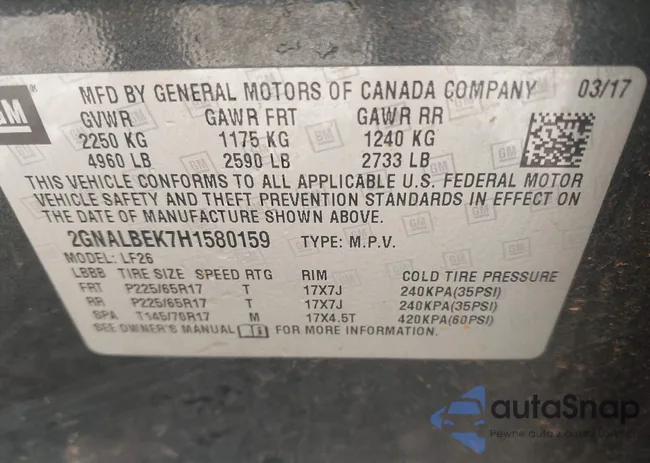 2GNALBEK7H1580159: 44372827