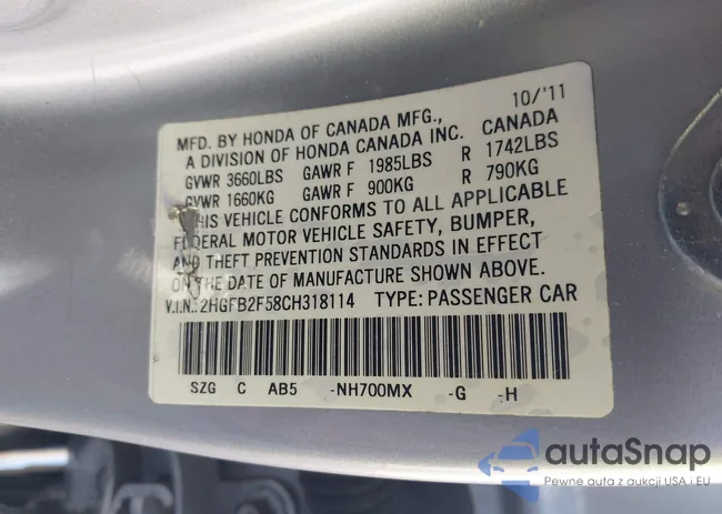 2HGFB2F58CH318114: 44372903