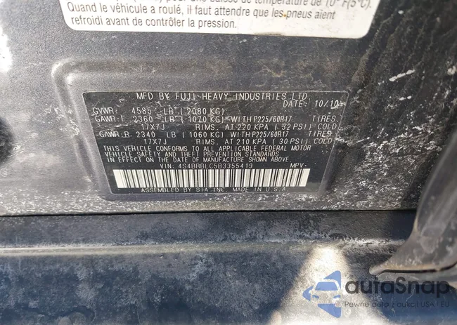 4S4BRBLC5B3355419: 44374130