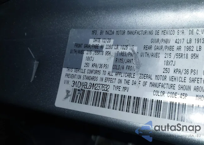 3MVDMABL8MM237632: 44374209