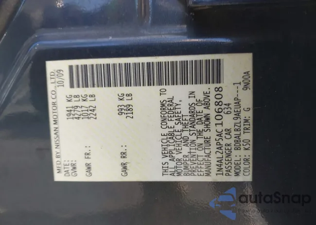 1N4AL2AP5AC106808: 44374238