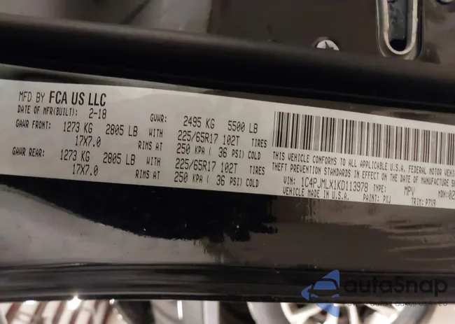 1C4PJMLX1KD113978: 44374371