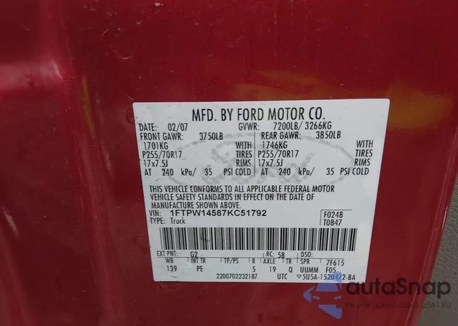 1FTPW14587KC51792: 44374464