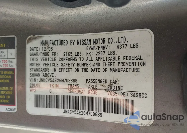 JNKCV54E26M709689: 44373573