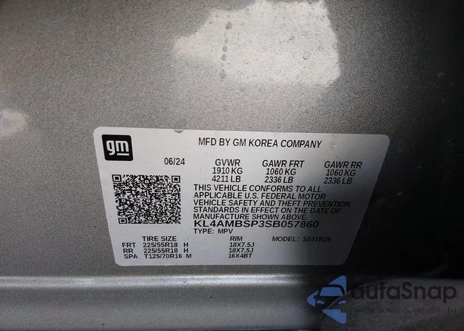 KL4AMBSP3SB057860: 44373609