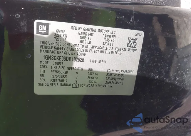 1GNSCKE06DR102626: 44373657