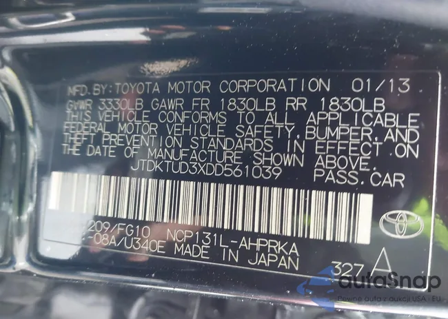 JTDKTUD3XDD561039: 44373681