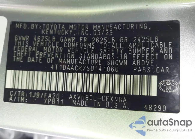 4T1DAACK7SU141060: 44373822