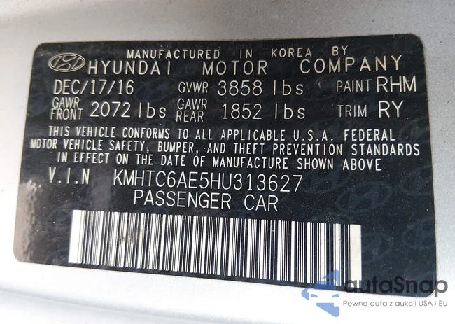 KMHTC6AE5HU313627: 44373823