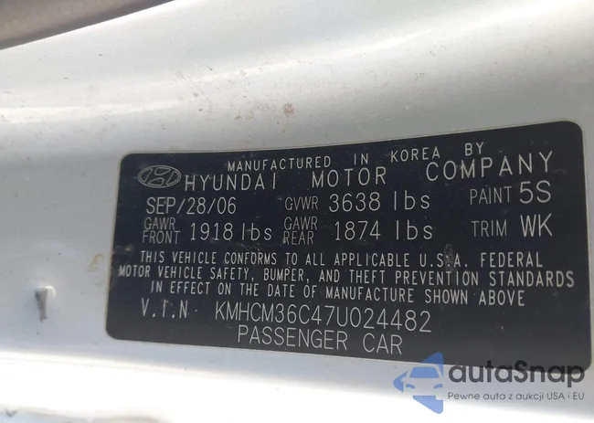 KMHCM36C47U024482: 44373844