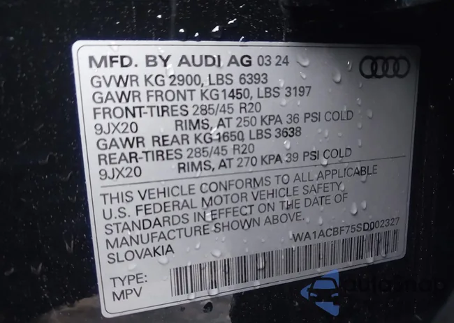 WA1ACBF75SD002327: 44373853