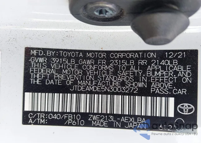 JTDEAMDE5N3003272: 44373854