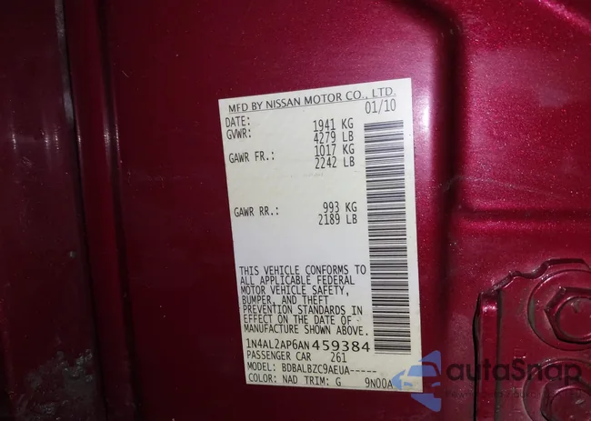 1N4AL2AP6AN459384: 44373886