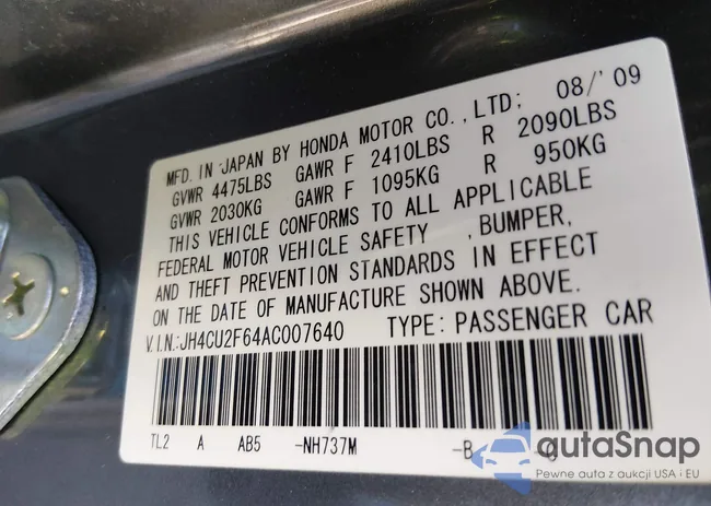 JH4CU2F64AC007640: 44373912