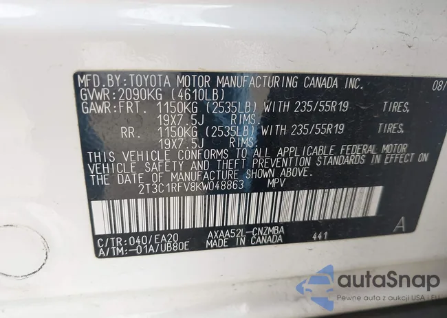 2T3C1RFV8KW048863: 44375084